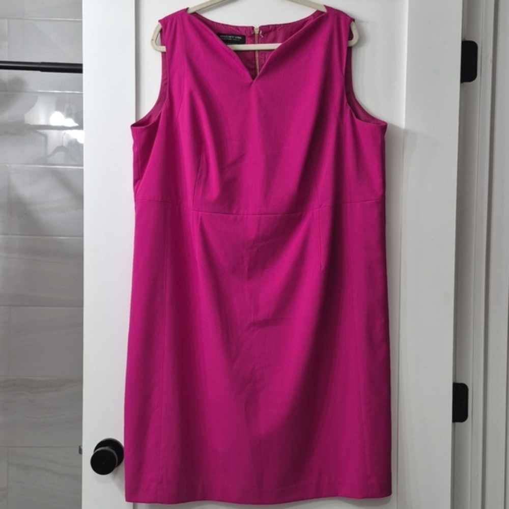 Jones New York Sleeveless Dress Fuschia Pink 20W